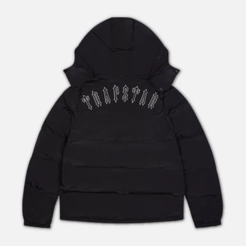 TRAPSTAR IRONGATE JACKET DETACHABLE HOOD - BLACK