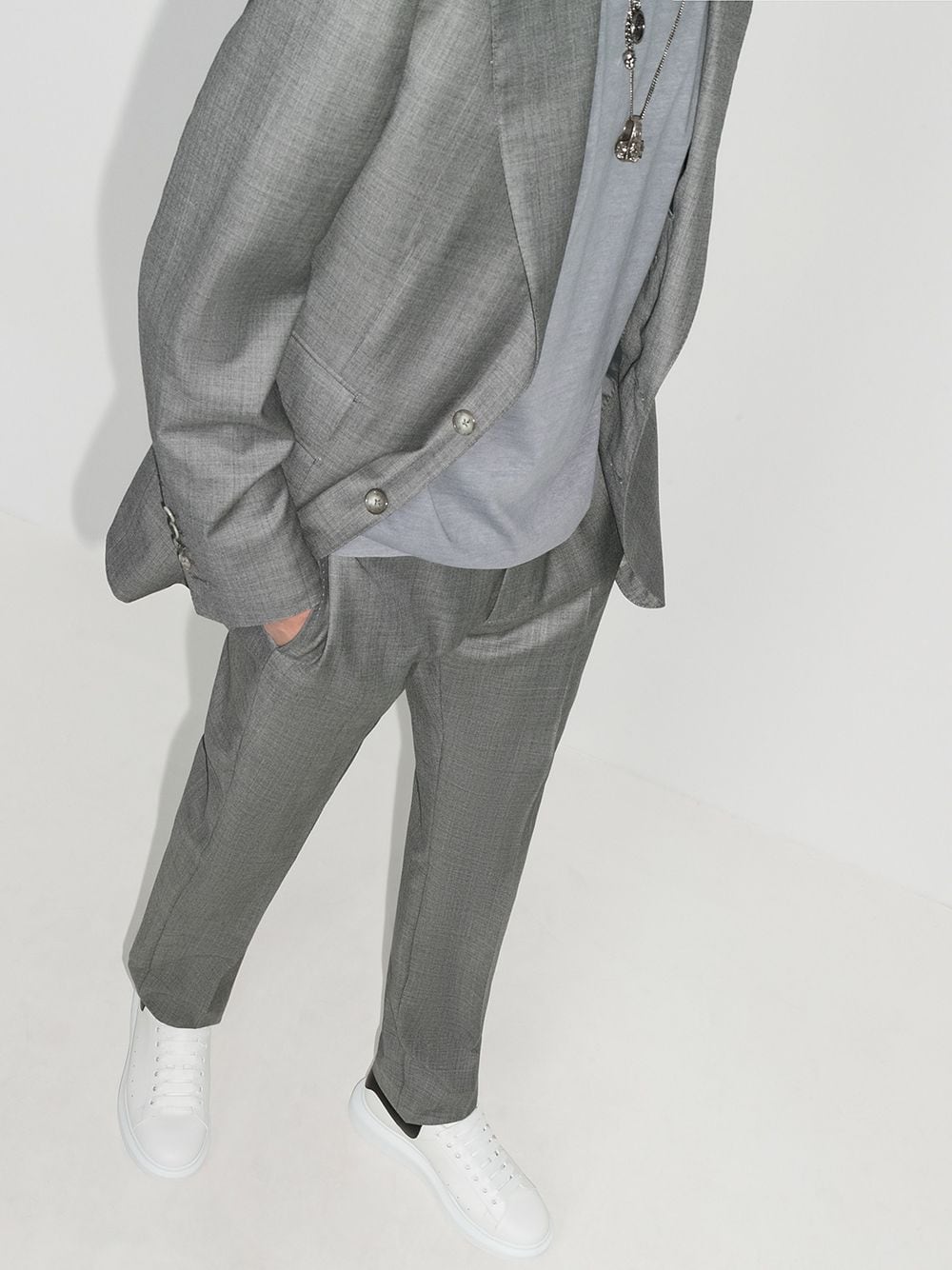 Alexander McQueen Oversized White-black