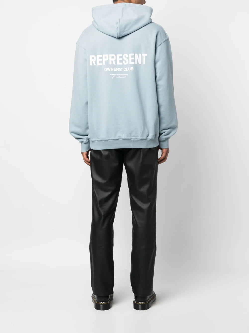 Represent logo-print cotton hoodie