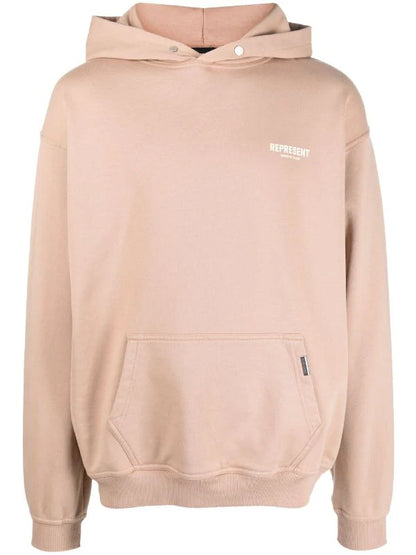 Represent logo-print cotton hoodie