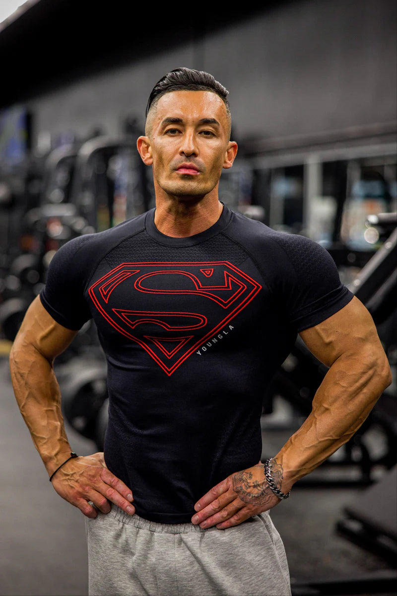 YoungLA x Superman Compression Tee black