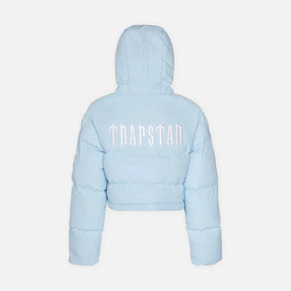 Trapstar Women's Decoded Hooded Puffer 2.0 Jacket - Ice Blue