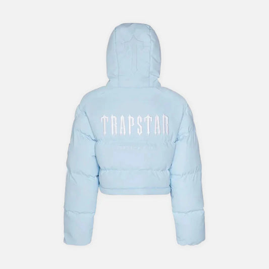 Trapstar Women's Decoded Hooded Puffer 2.0 Jacket - Ice Blue