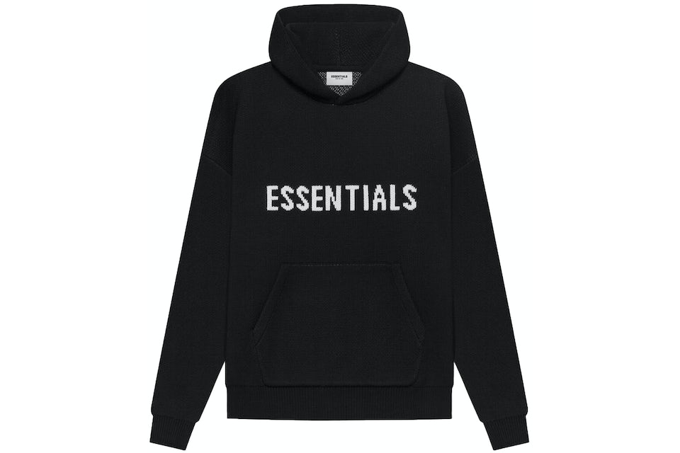 Essentials Hoodie Front Logo Knitted