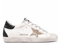 Golden Goose Super-Star Gold Glitter Star And Black Glitter Heel Tab