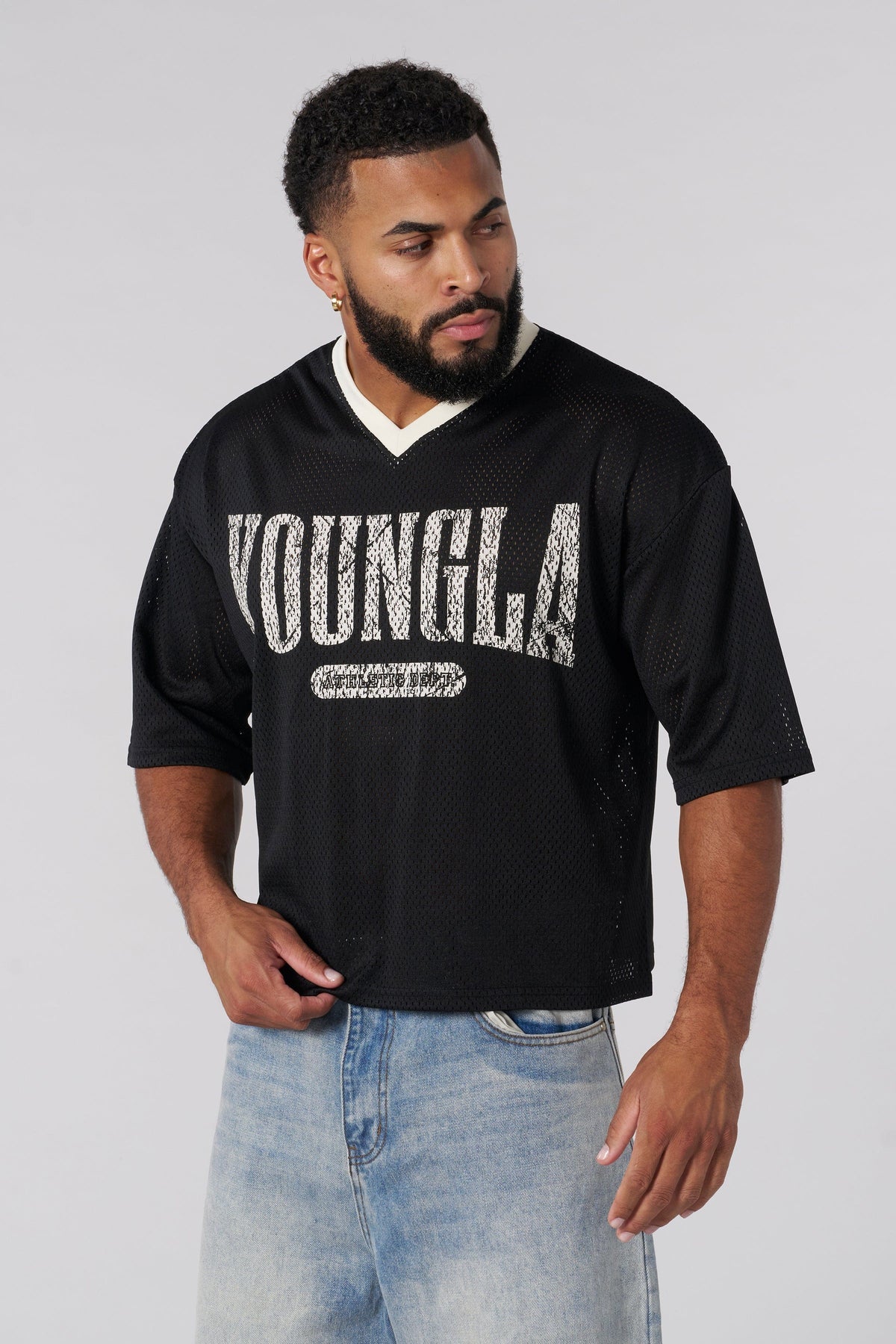 YOUNGLA VARSITY FOOTBALL CROPPED JERSEY