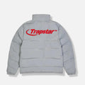 TRAPSTAR HYPERDRIVE 2.0 BOMBER JACKET - LIGHT GREY/RED