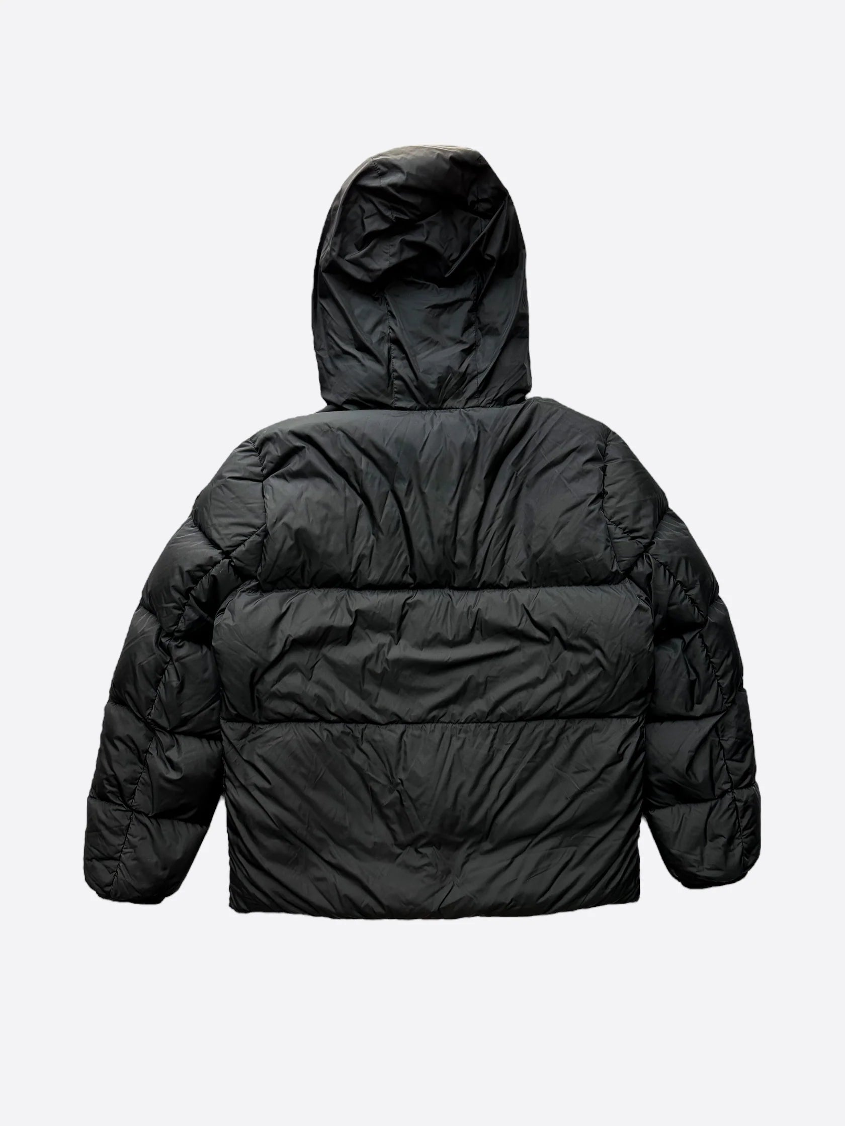 Moncler Black Montcla Logo Repeat Puffer Jackets