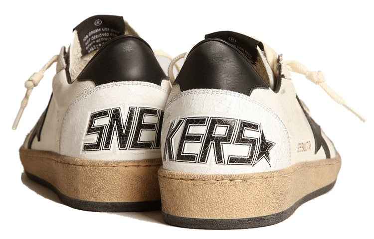 Golden Goose Ball Star Low Top Sneakers - White/Black