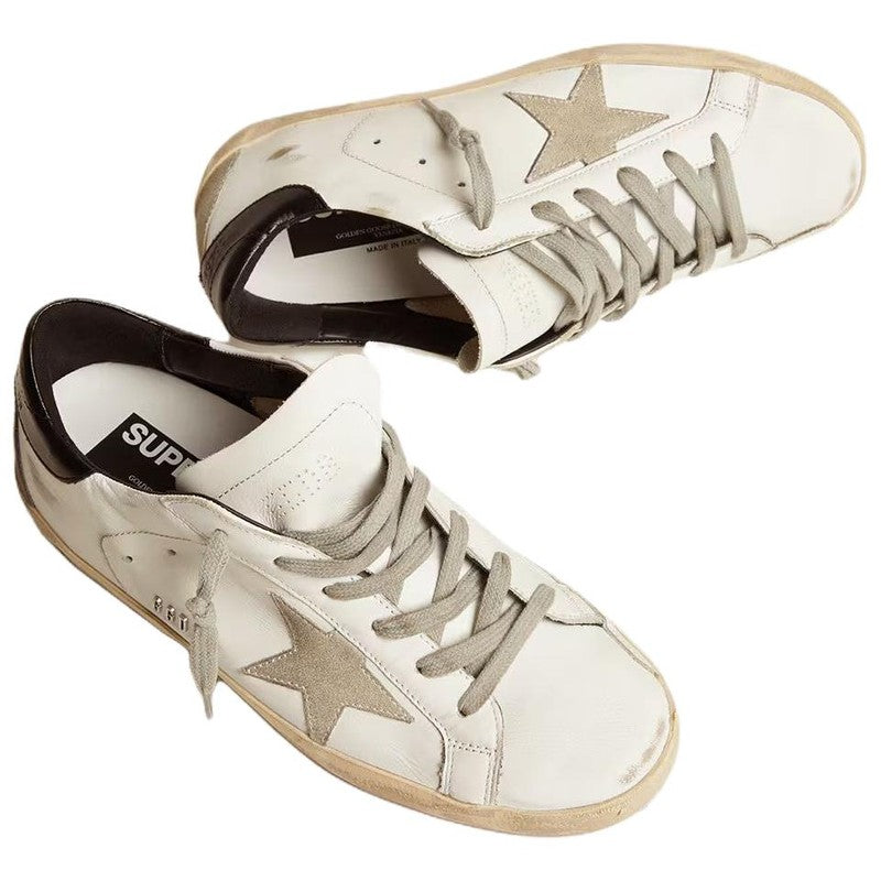 Golden Goose Super-Star Low Top Sneakers - White/Black
