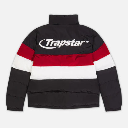 TRAPSTAR HYPERDRIVE PUFFER JACKET - BLACK/RED/WHITE