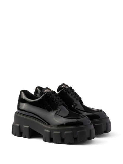 Prada Monolith patent leather lace-up shoes