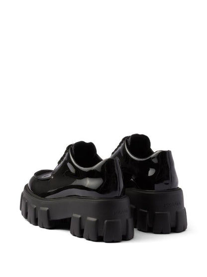 Prada Monolith patent leather lace-up shoes